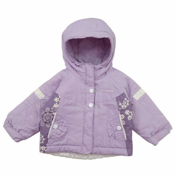 Columbia Omni-shield Hooded Jacket Baby 18 Months Lilac Full Zip Water Resistant - Picture 1 of 12